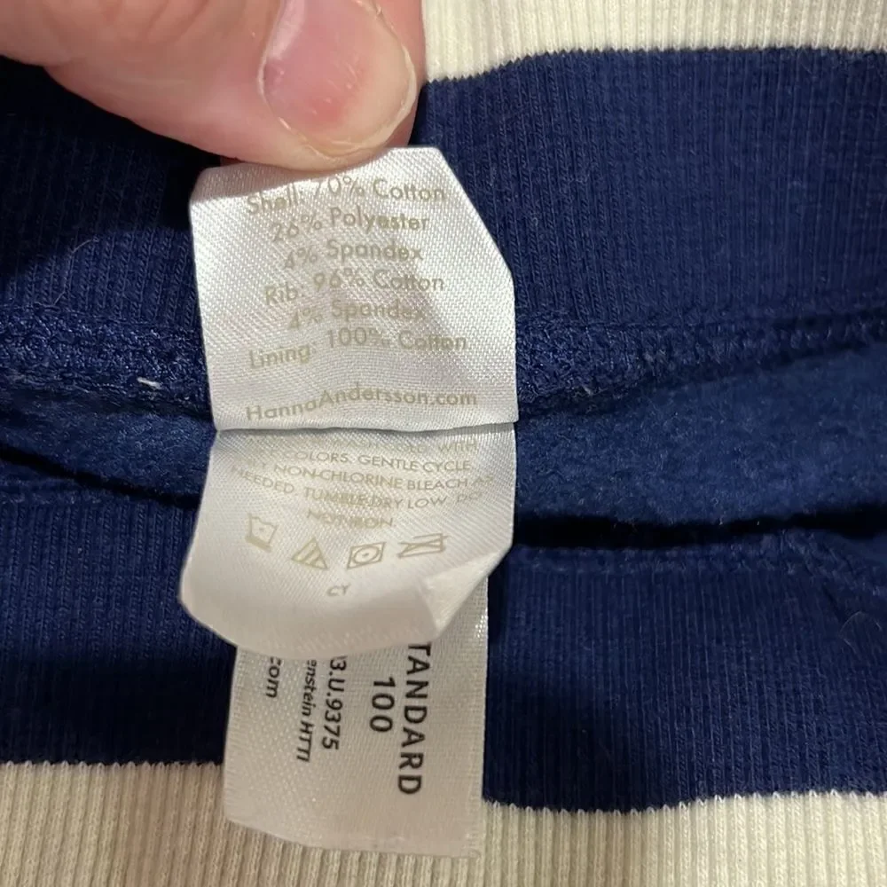 Hanna Andersson Blue 2 Piece crew neck sweatsuit size 4